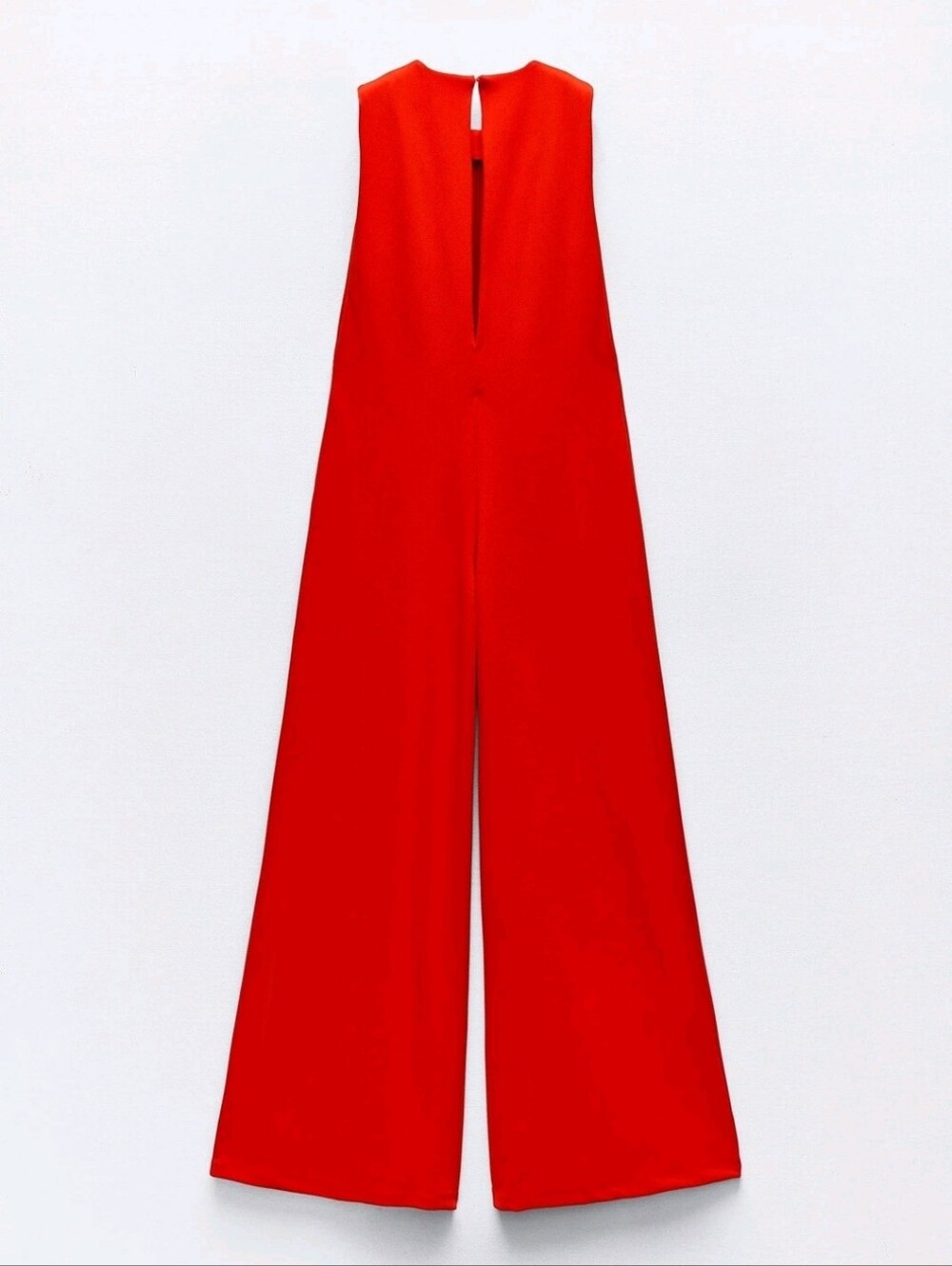 Zara NWTs Sleeveless Red Wide-Leg Jumpsuit - Picture 6 of 8